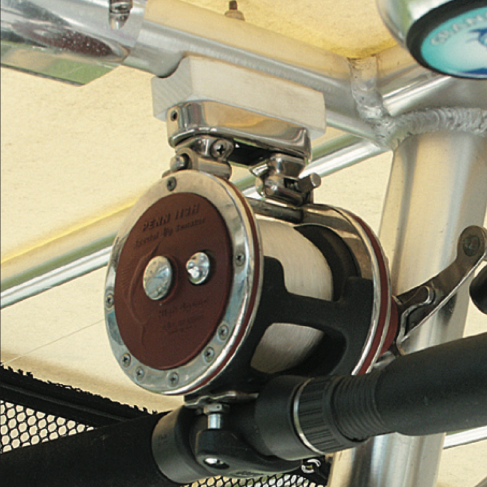 TACO Marine Reel Hangers with Rod Tip Holder Kit, SS316L, Adjusts 1.875 to 3.875 in