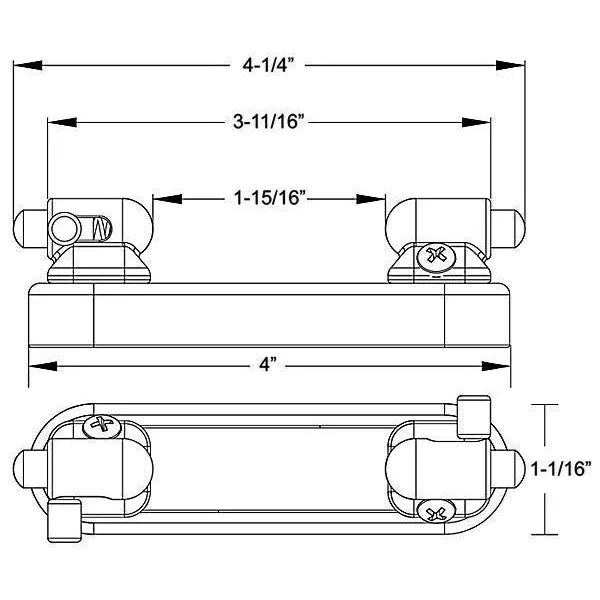 TACO Marine Reel Hangers with Rod Tip Holder Kit, SS316L, Adjusts 1.875 to 3.875 in