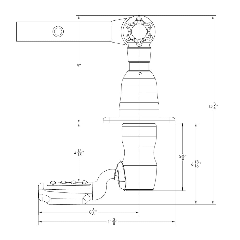 TACO Marine Grand Slam 2801 Outrigger Top Mounts, For 1-1/2 in Outriggers, 30° Offset Handle, 12 Locking Positions