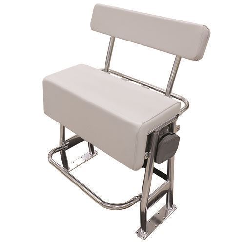 TACO Marine Neptune II Leaning Post with Tackle Storage Bag, For Boats Under 25 ft, 14 in x 35 in Footprint, 72qt Cooler Storage, 4 Rod Holders, Anodized Aluminum Frame