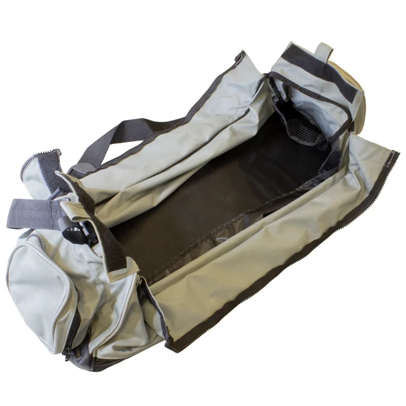 TACO Marine Neptune II Leaning Post with Tackle Storage Bag, For Boats Under 25 ft, 14 in x 35 in Footprint, 72qt Cooler Storage, 4 Rod Holders, Anodized Aluminum Frame