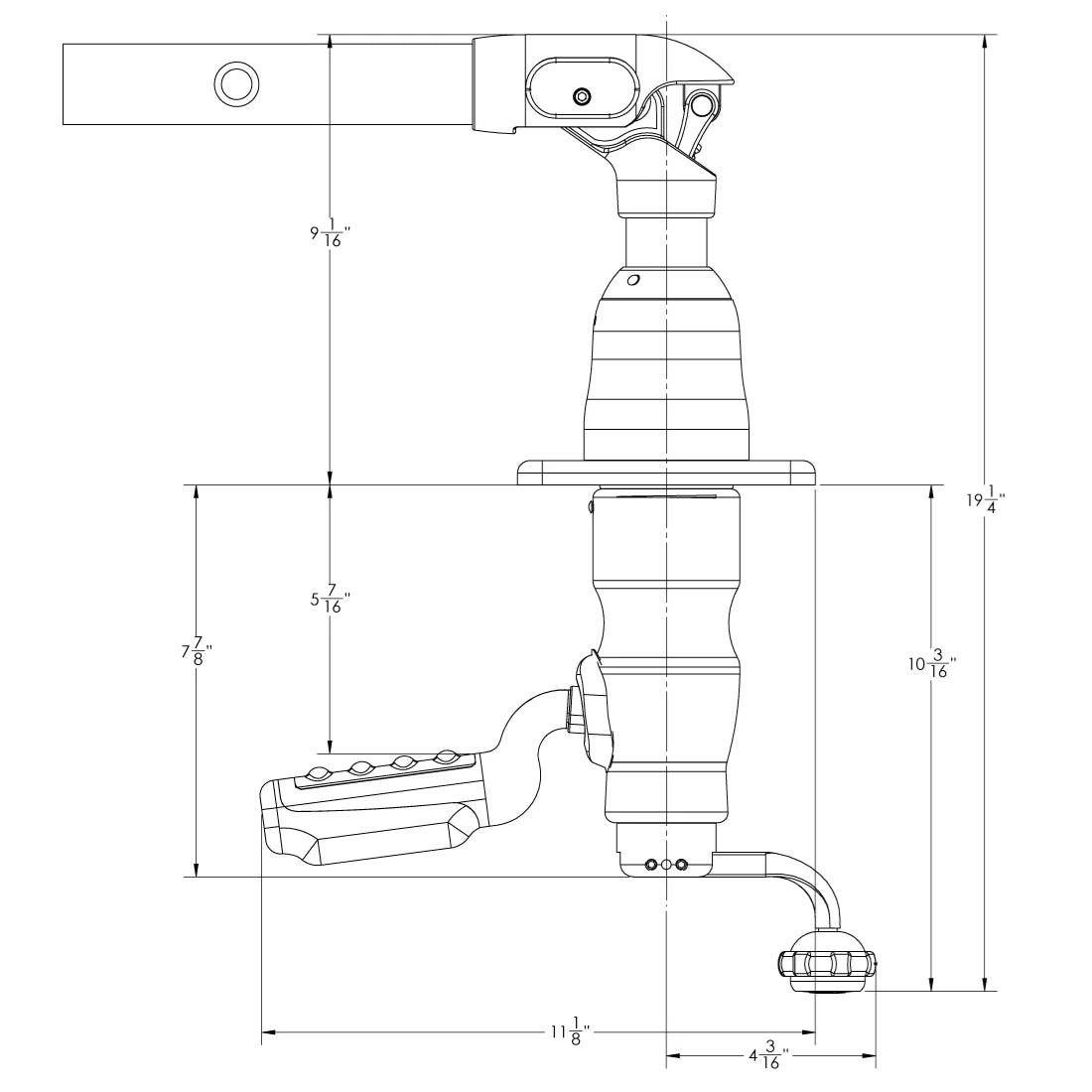 TACO Marine Grand Slam 380-LE Outrigger Mount Pair, For 1-1/2 in Outriggers, 25-40 ft Boats