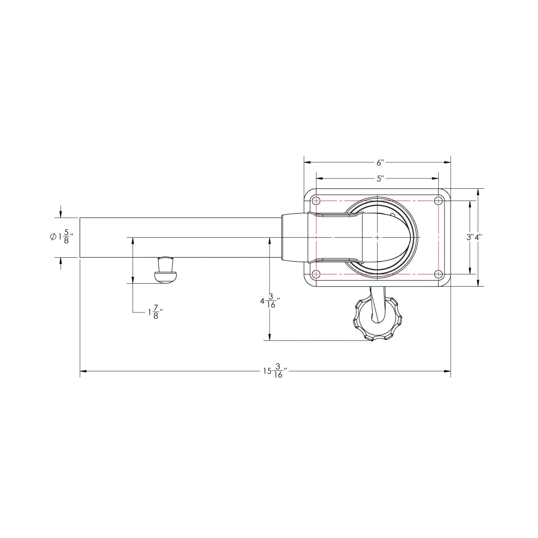 TACO Marine Grand Slam 380-LE Outrigger Mount Pair, For 1-1/2 in Outriggers, 25-40 ft Boats
