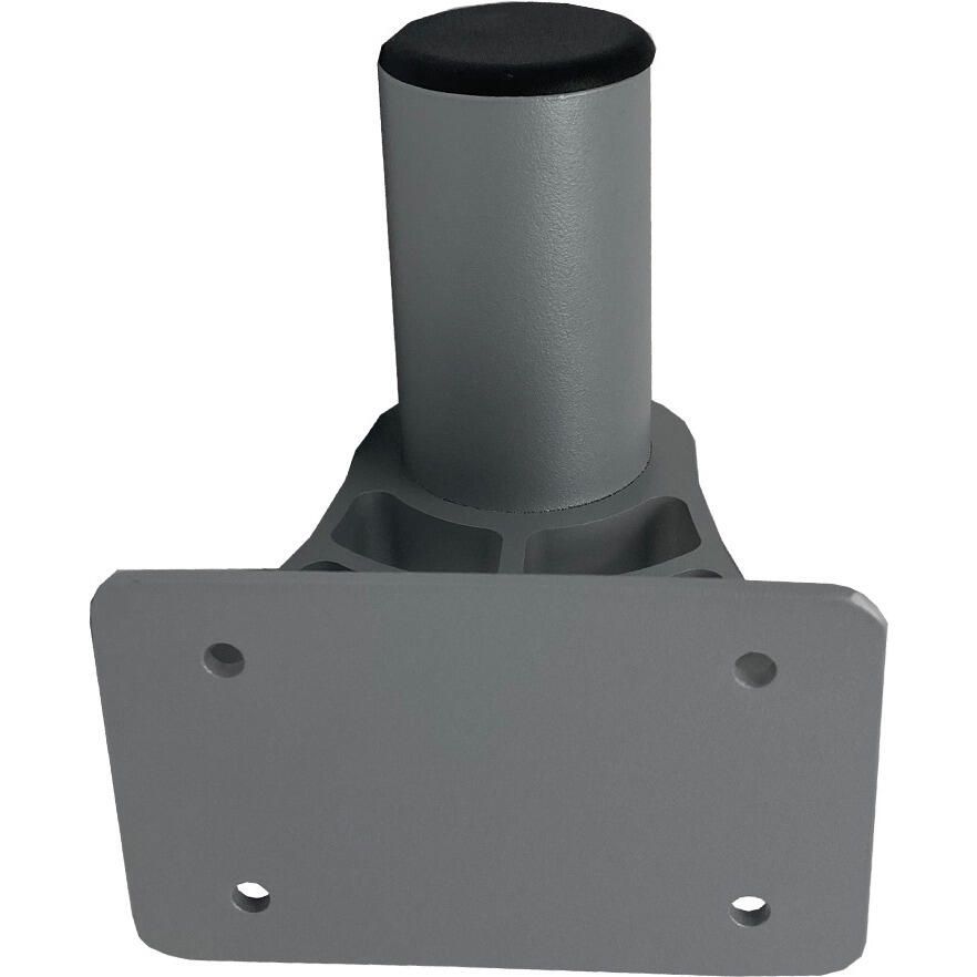 TACO Marine ShadeFin Mini Side Wall Mount, Backing Plate, 6061 Aluminum, 304 SS, Misty Silver Finish