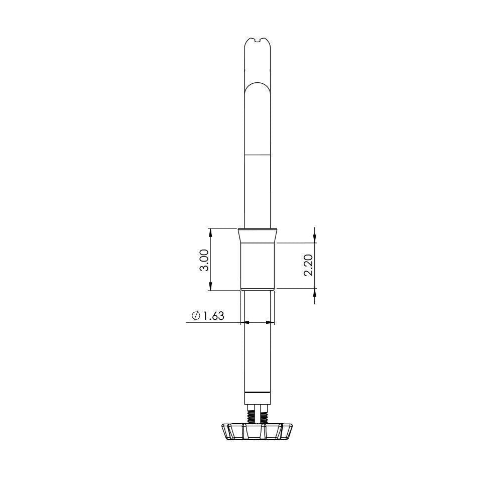 TACO Marine ShadeFin Fixed Rod Holder Mount, For Standard Rod Holders, Type-304 Stainless Steel, Nylon Sleeve, Locking Knob