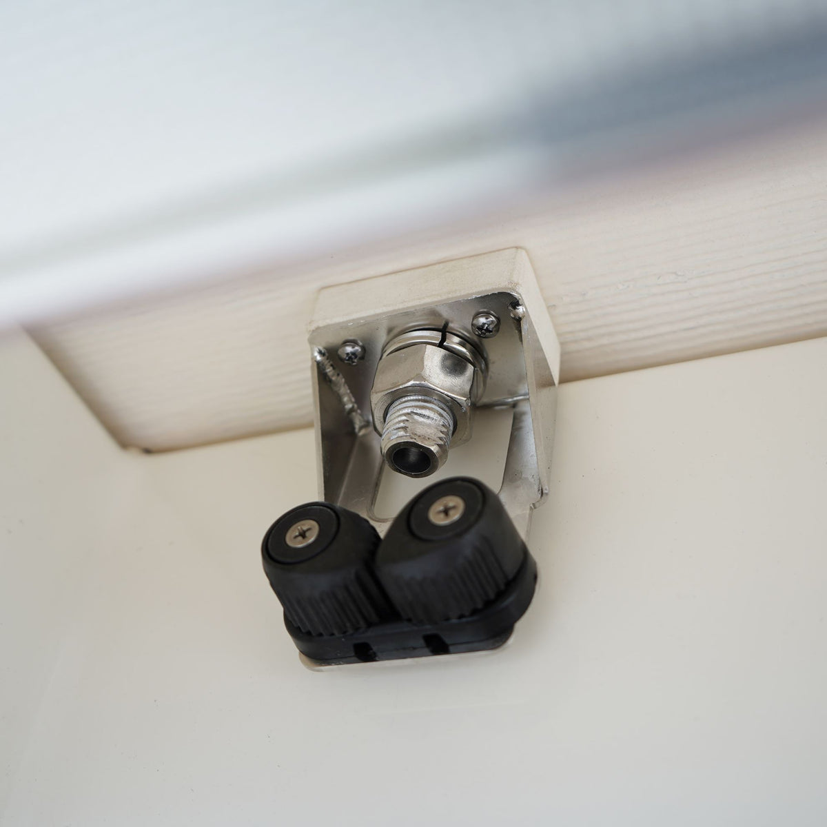 TACO Marine Outrigger Line Tensioner, SS316, 1 to 2-1/2 in Gunnels, Ronstan Cam Cleat, 1/8 to 1/4 in Rope