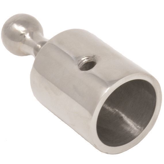 TACO Marine Ball & Socket Top Cap, For 7/8 in Tube, SS316L, Set Screw