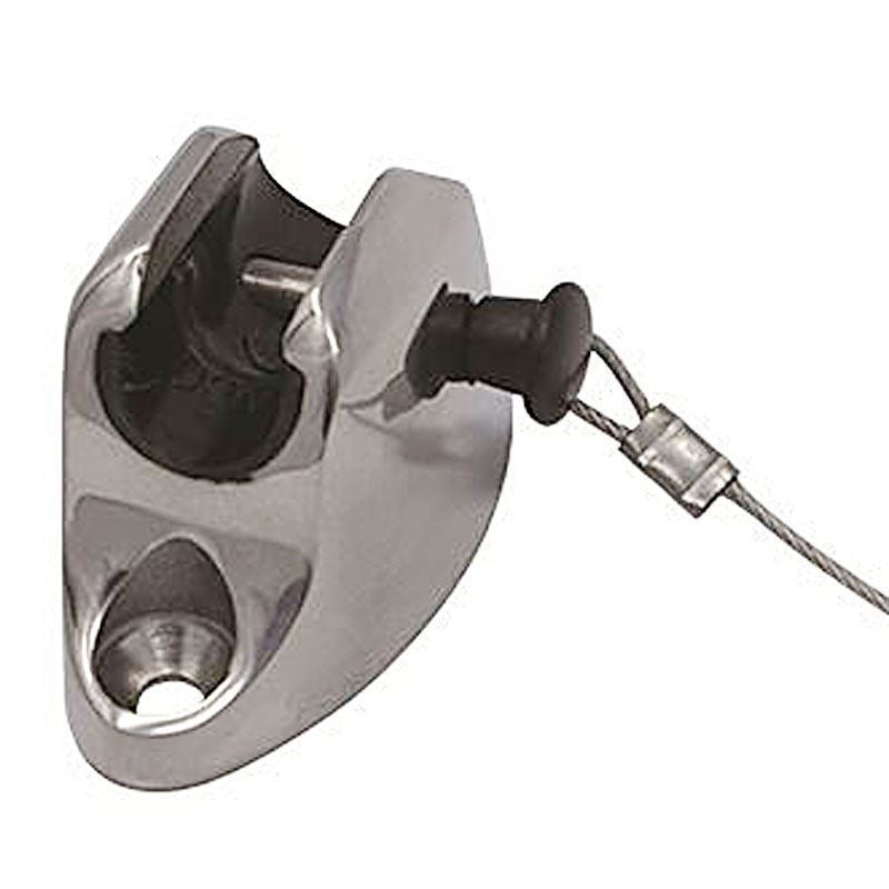 TACO Marine Deck Hinge with Pin & Lanyard, Type 316L SS, Flat Mount