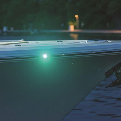 TACO Marine Rub Rail Mounted LED Navigation Light Set, 2-1/2 in, For 3/4 in Insert Profiles, 12-14VDC, IP68, Red/Green Pair