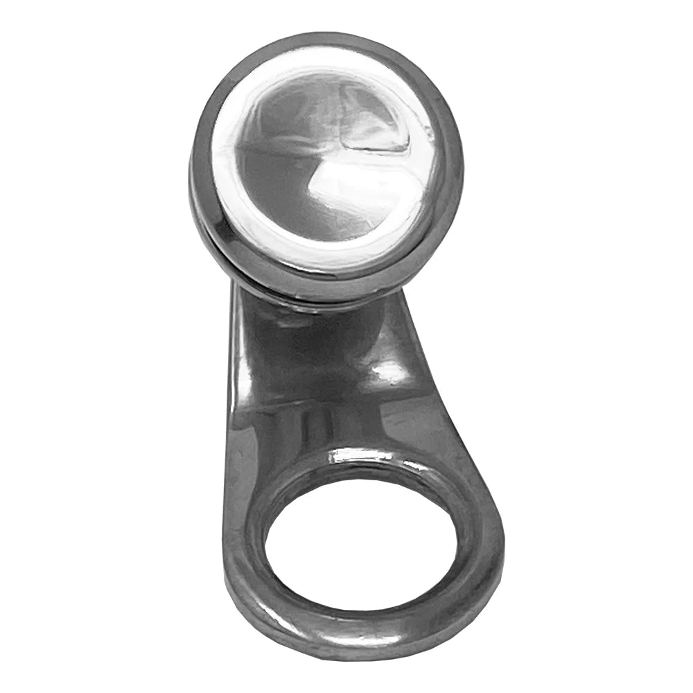 TACO Marine Quick Release Fender Lock Kit, For Fiberglass Boats, 316L Stainless Steel, High-Polished Finish, 1-11/16 in Above Deck, 1 in Button, 7/8 in Line Hole