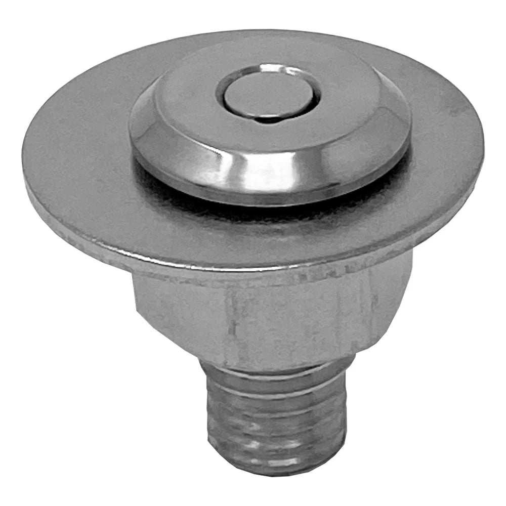 TACO Marine Quick Release Fender Lock Kit, For Fiberglass Boats, 316L Stainless Steel, High-Polished Finish, 1-11/16 in Above Deck, 1 in Button, 7/8 in Line Hole