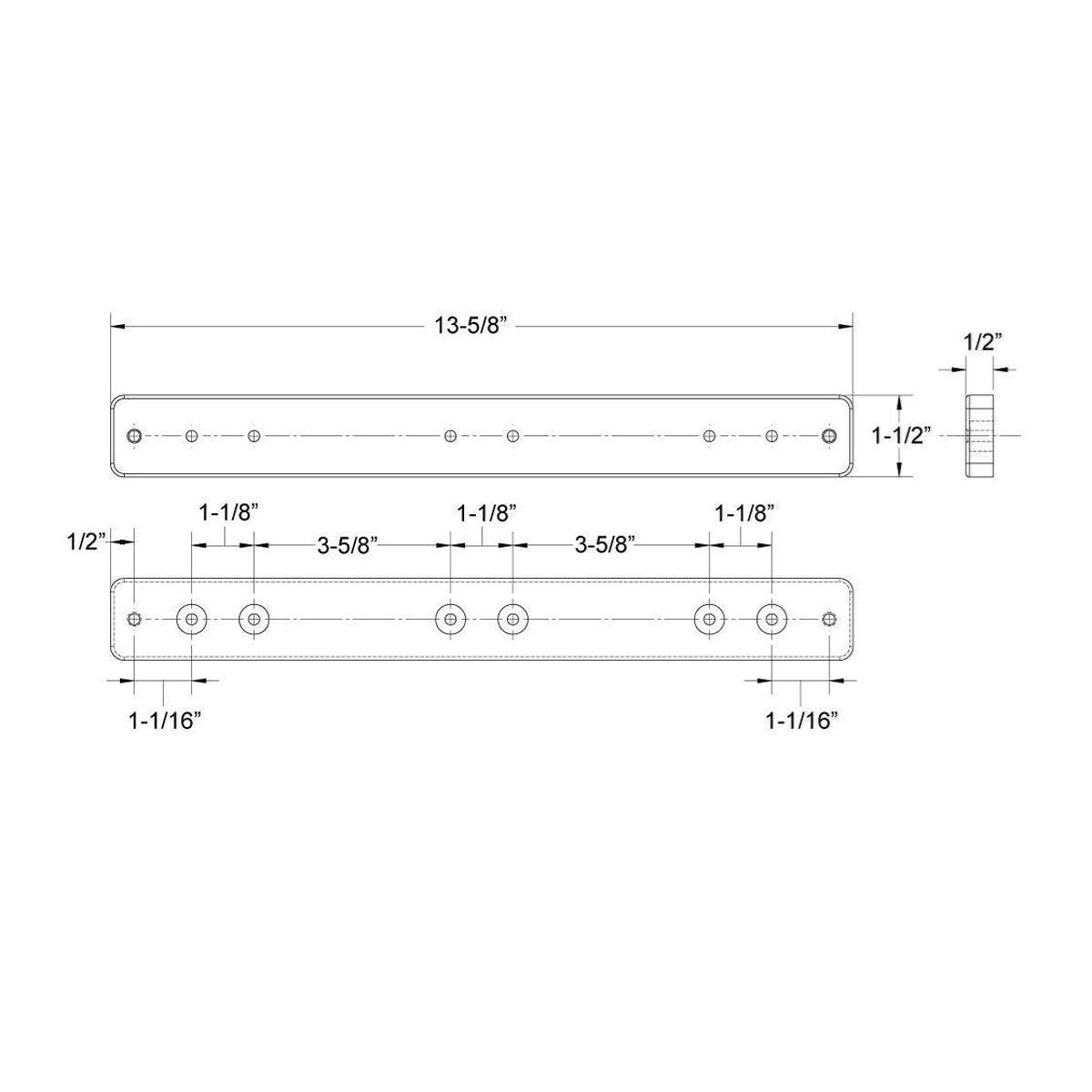 TACO Marine 3-Rod Hanger Rack, Polished SS316L, White Poly Rack
