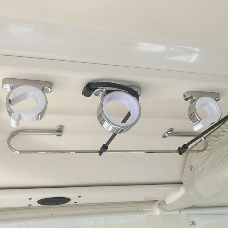 TACO Marine 3-Rod Hanger Rack, Polished SS316L, White Poly Rack