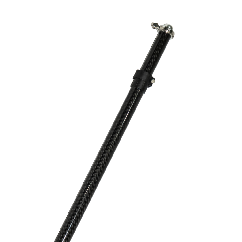 TACO Marine Tele-Sun Shade Poles, Carbon Fiber, 52.89-80.4 in, 1/4 in Pin, 2pk, Mesh Carry Bag