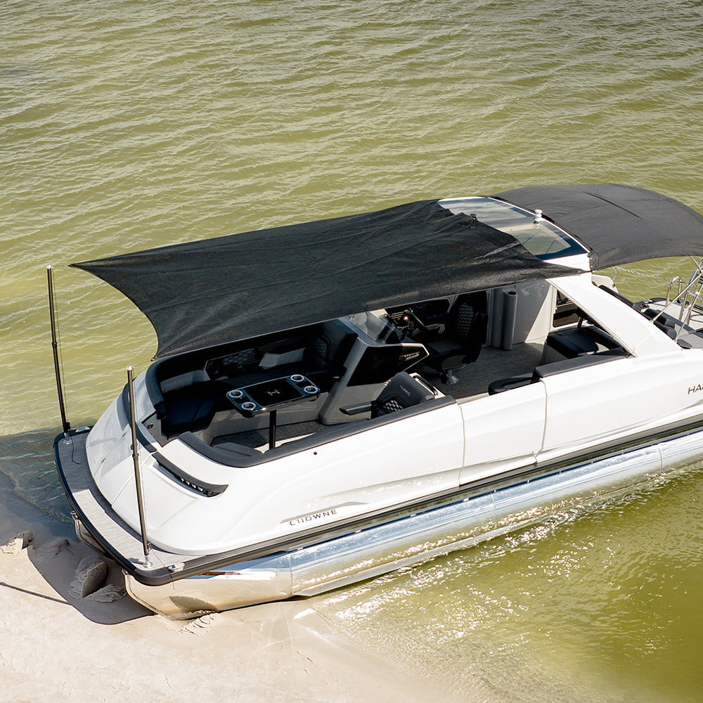 TACO Marine Tele-Sun Shade Poles, Carbon Fiber, 52.89-80.4 in, 1/4 in Pin, 2pk, Mesh Carry Bag