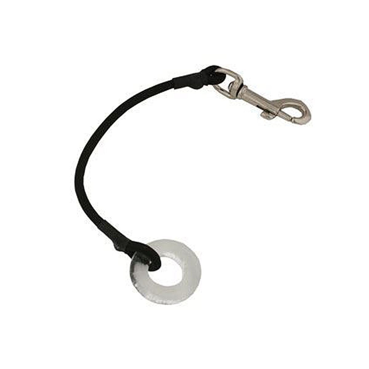 TACO Marine Glass Eye with Shock Cord, 12 in, 1-3/4 in Glass Ring, Stainless Steel Snap Hook, 2pk