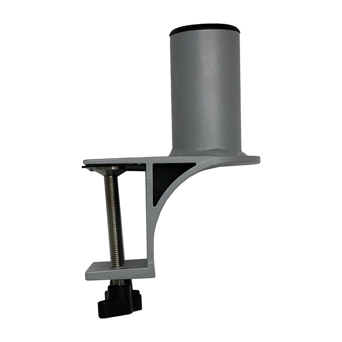 TACO Marine ShadeFin Mini Clamp Mount, Up to 2.25 in, 6061 Aluminum, Type 304 SS Rods, Misty Silver