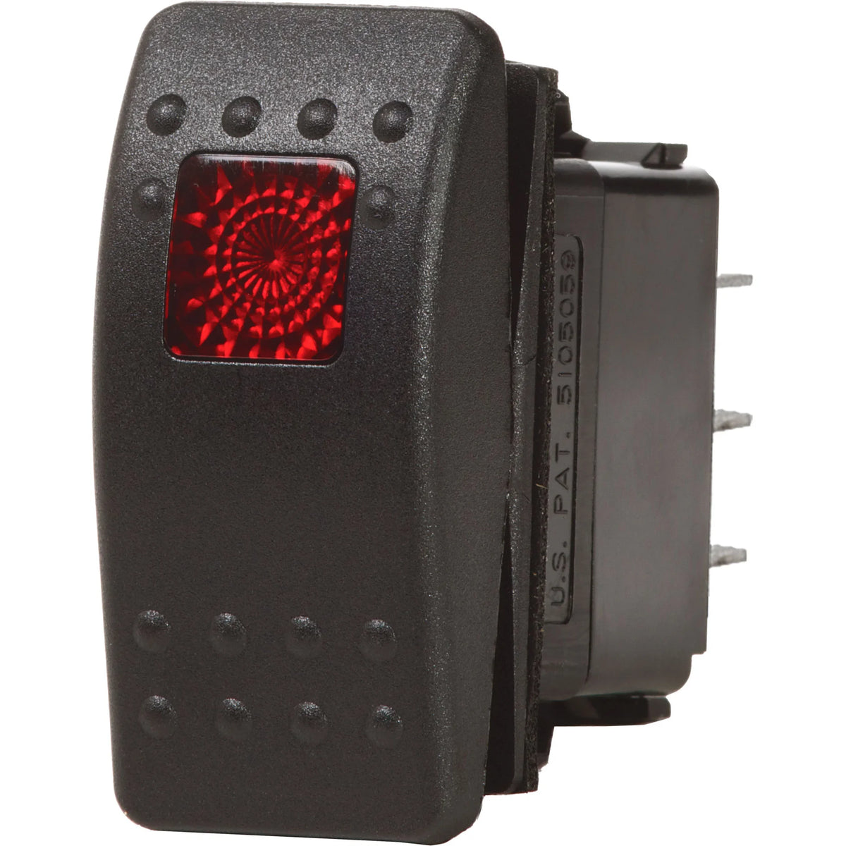 Blue Sea Systems Contura II Rocker Switch, Black Actuator, 20A @ 12V, 15A @ 24V