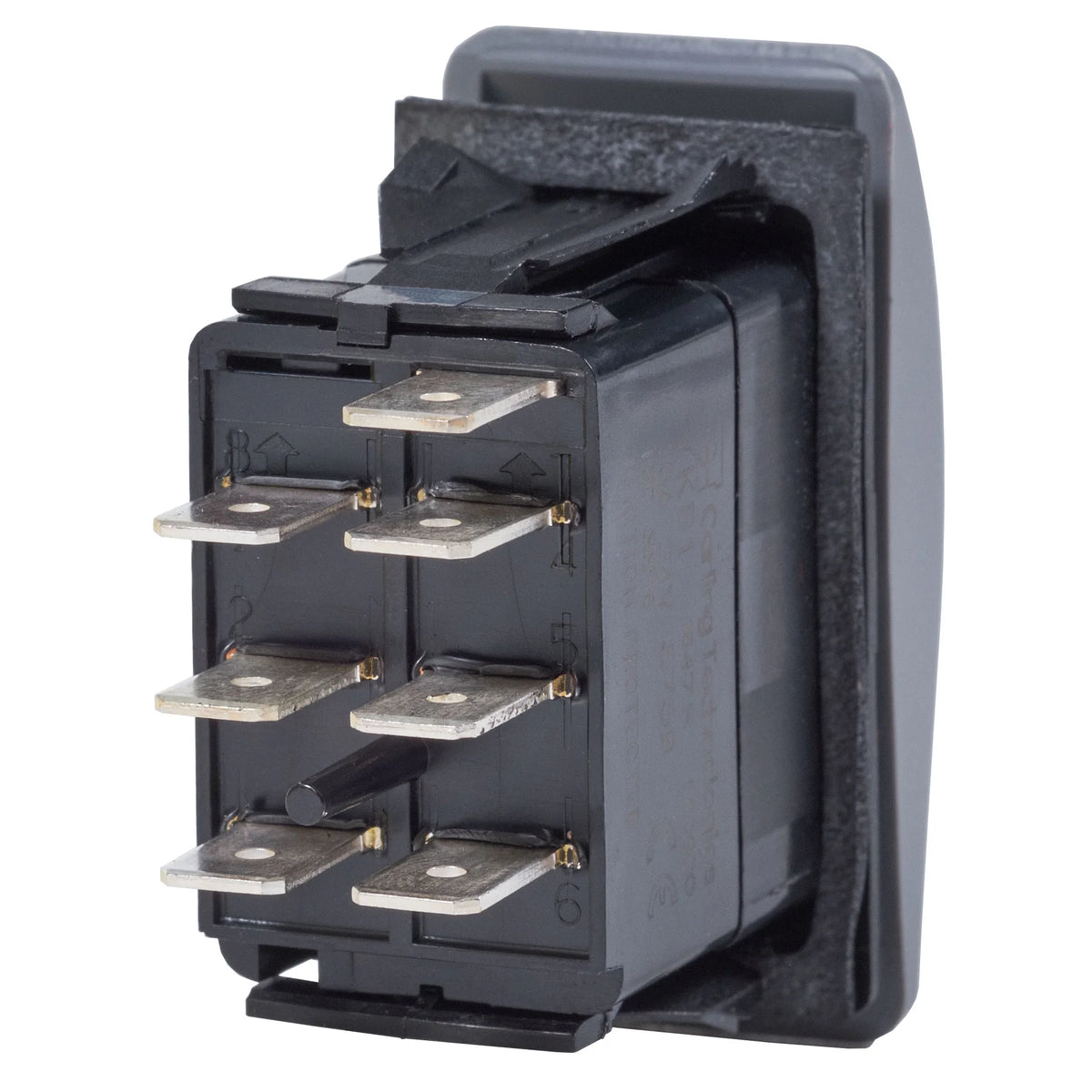 Blue Sea Systems Contura II Rocker Switch, Black Actuator, 20A @ 12V, 15A @ 24V