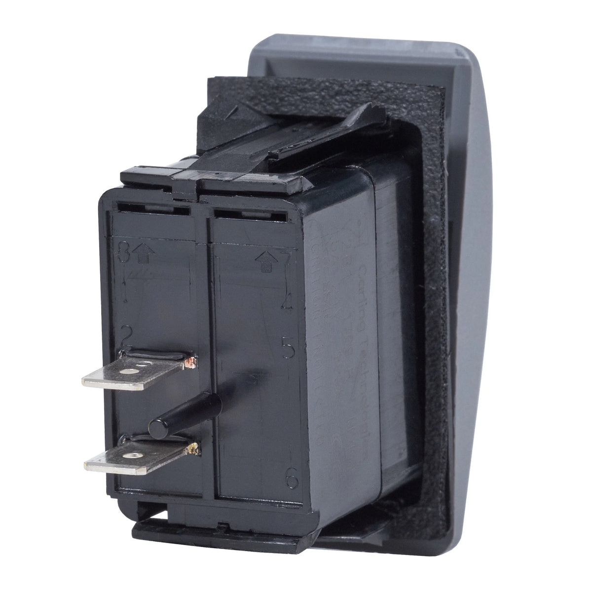 Blue Sea Systems Contura II Rocker Switch, Black Actuator, 20A @ 12V, 15A @ 24V