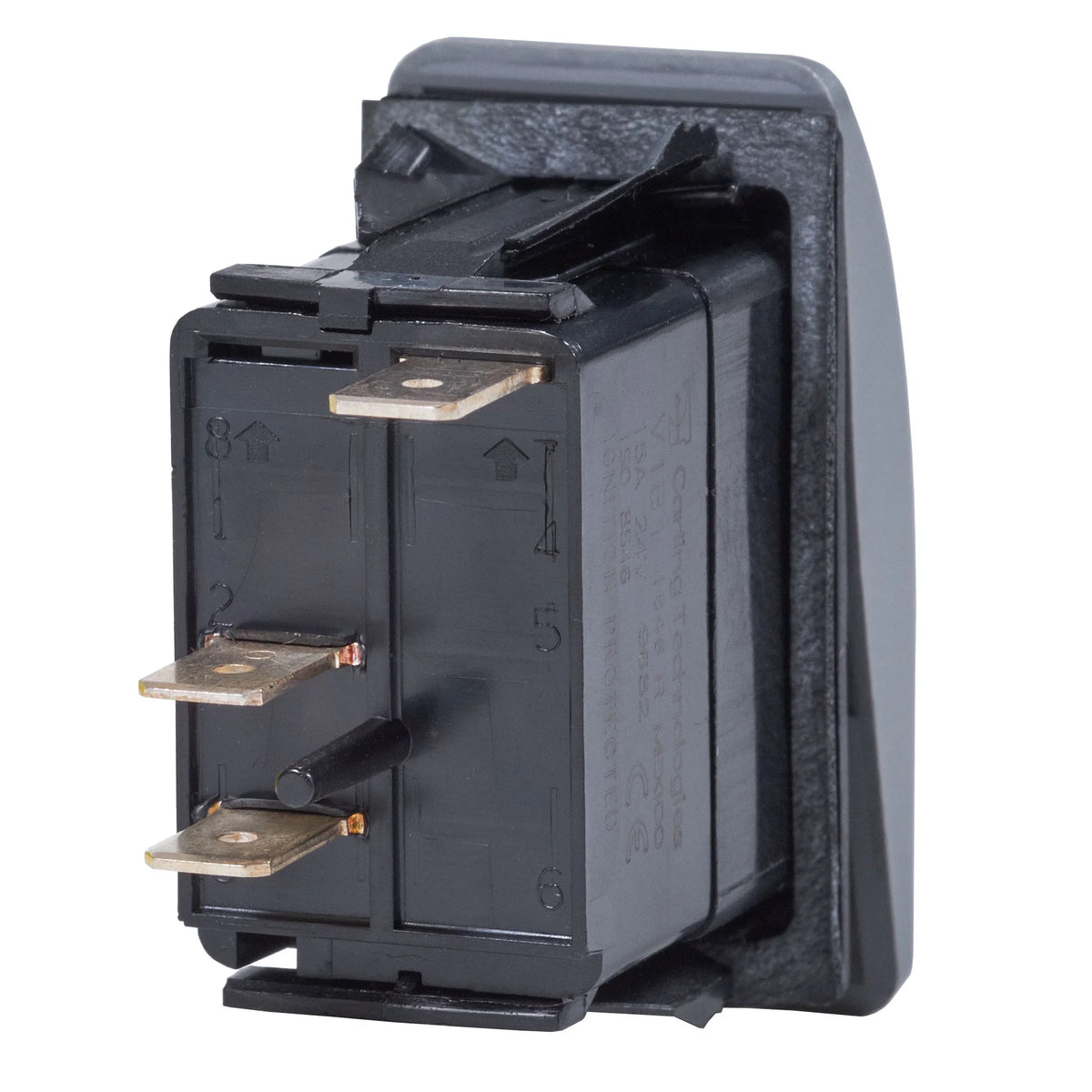 Blue Sea Systems Contura II Rocker Switch, Black Actuator, 20A @ 12V, 15A @ 24V