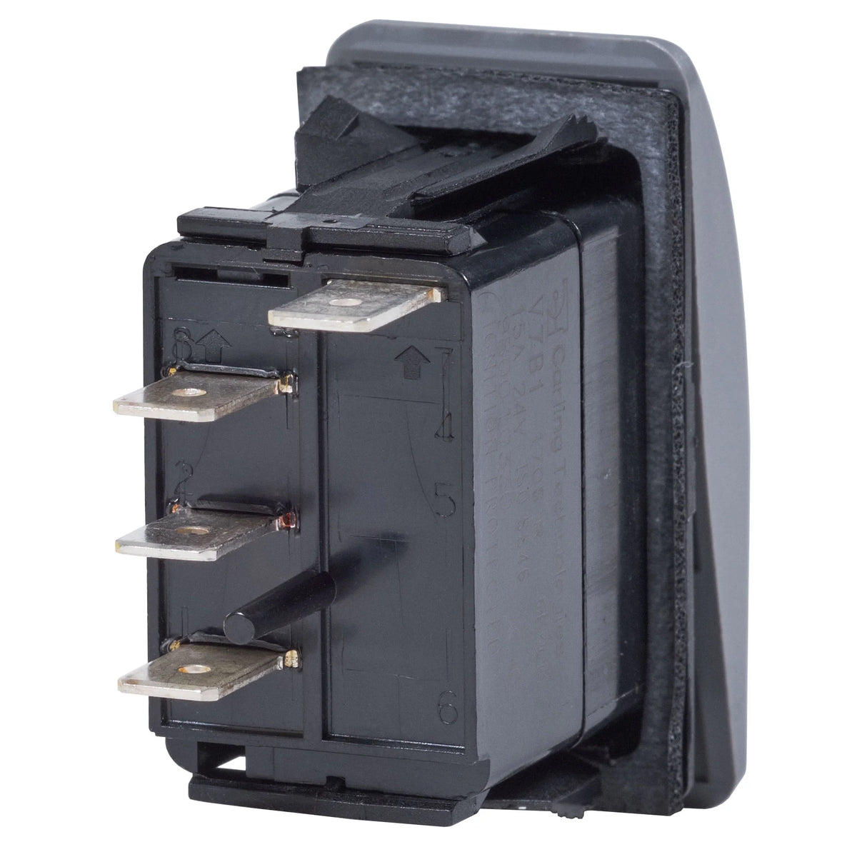 Blue Sea Systems Contura II Rocker Switch, Black Actuator, 20A @ 12V, 15A @ 24V