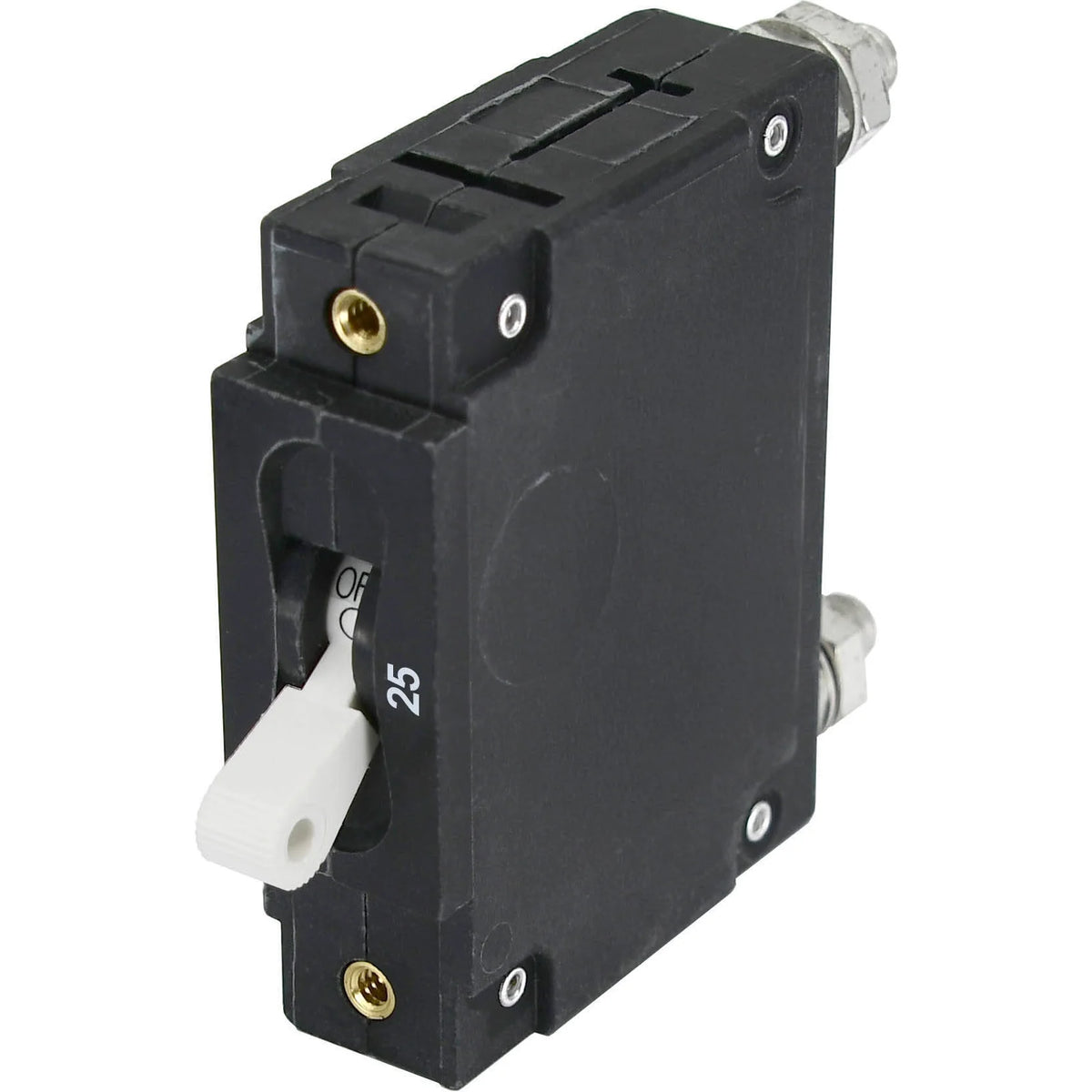 Blue Sea Systems C-Series Toggle Circuit Breaker, Single Pole, AC/DC, Magnetic Hydraulic, Trip Free