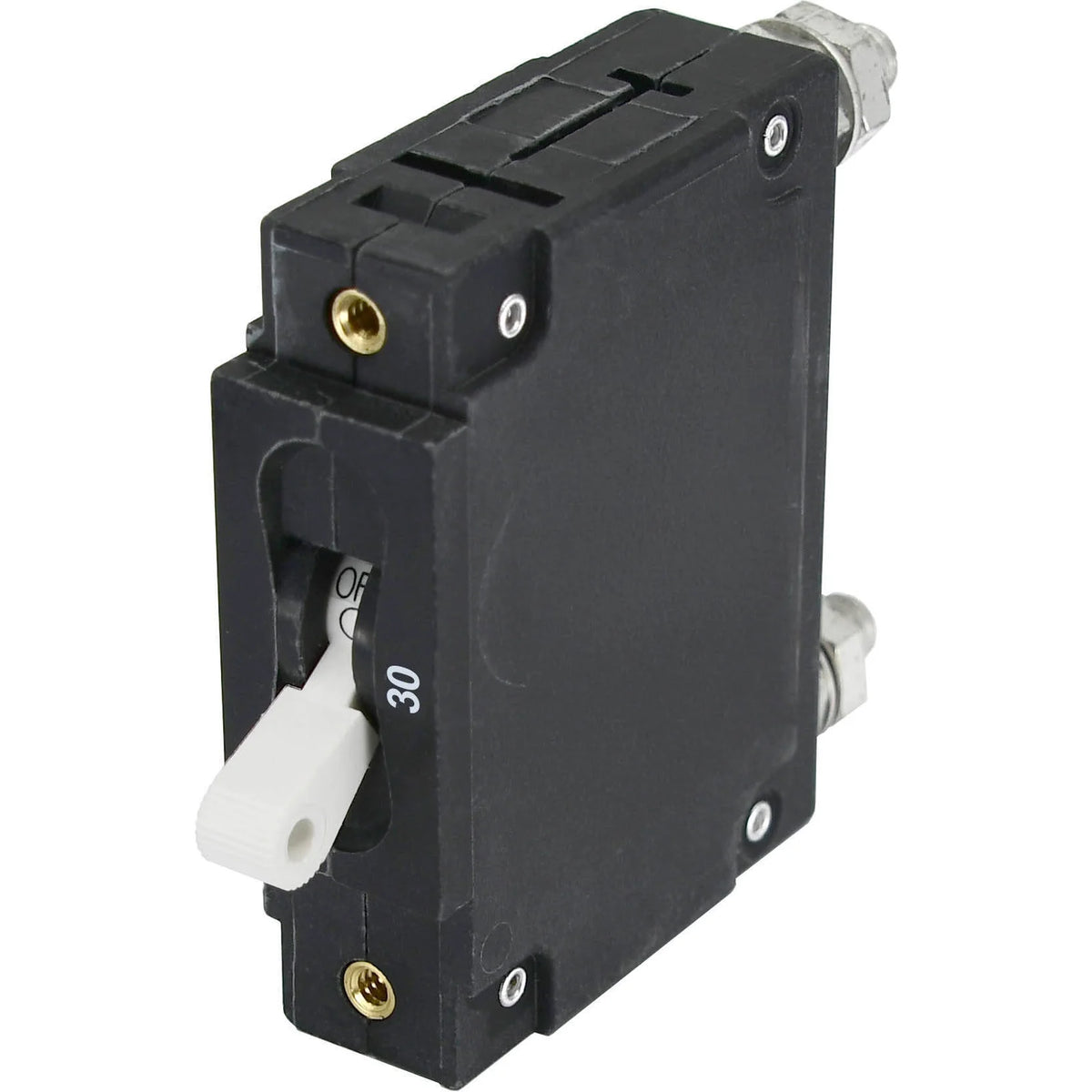 Blue Sea Systems C-Series Toggle Circuit Breaker, Single Pole, AC/DC, Magnetic Hydraulic, Trip Free