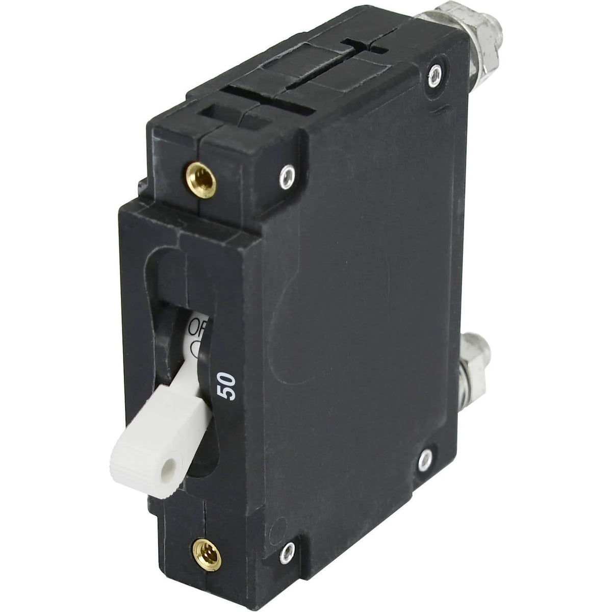 Blue Sea Systems C-Series Toggle Circuit Breaker, Single Pole, AC/DC, Magnetic Hydraulic, Trip Free