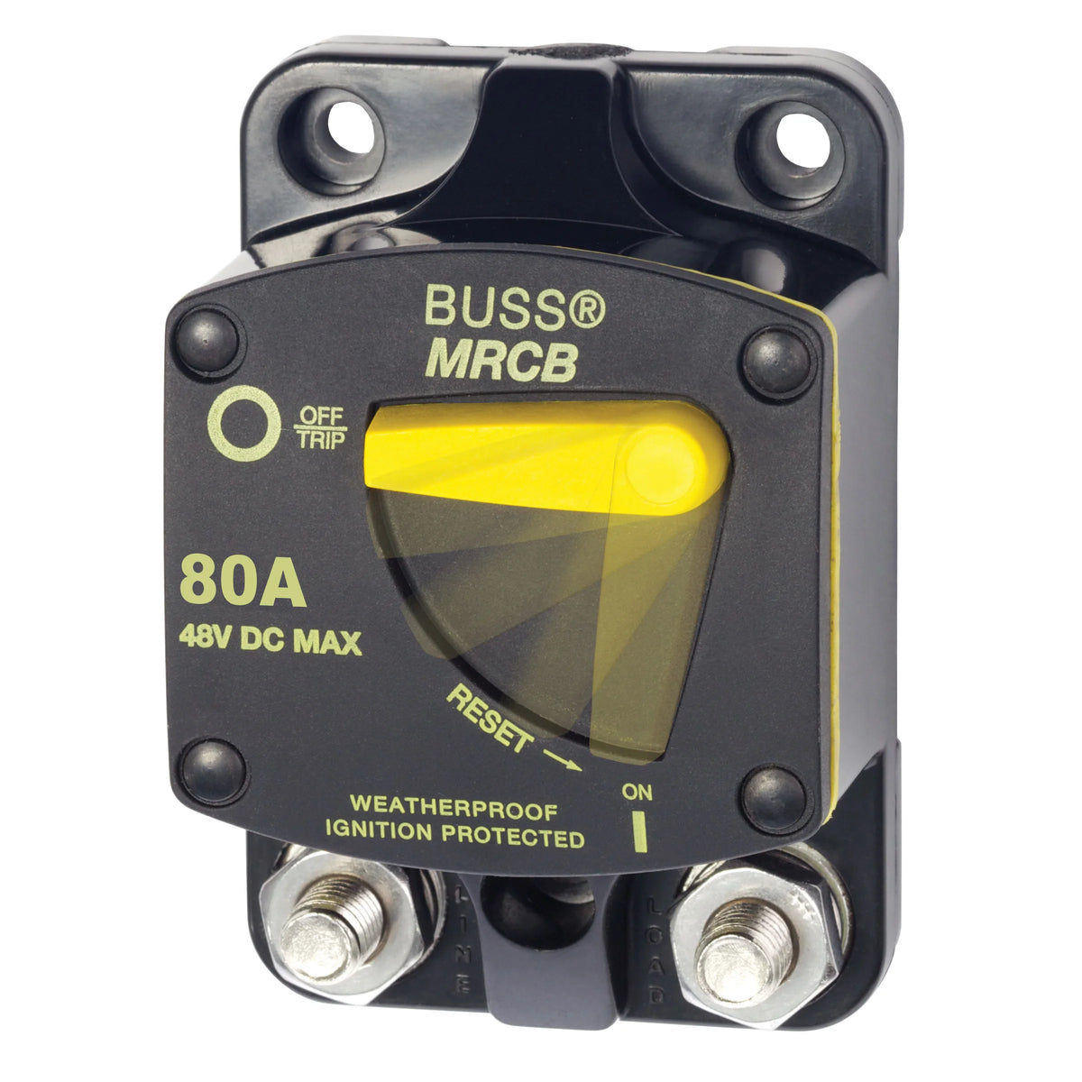 Blue Sea Systems 187-Series Switchable Thermal Circuit Breaker, 48V DC, Type III, Trip-Free, Ignition Protected