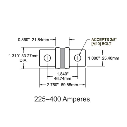 Blue Sea Systems A3T Class T Fuse, 125V DC, 20,000A AIC