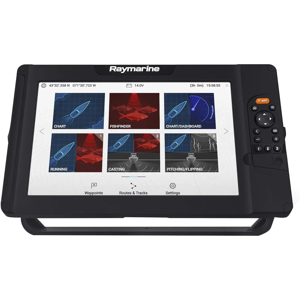 Raymarine Element HV Fishfinder Chartplotter, HyperVision 1.2 MHz Sonar, GPS/GNSS, NMEA 2000