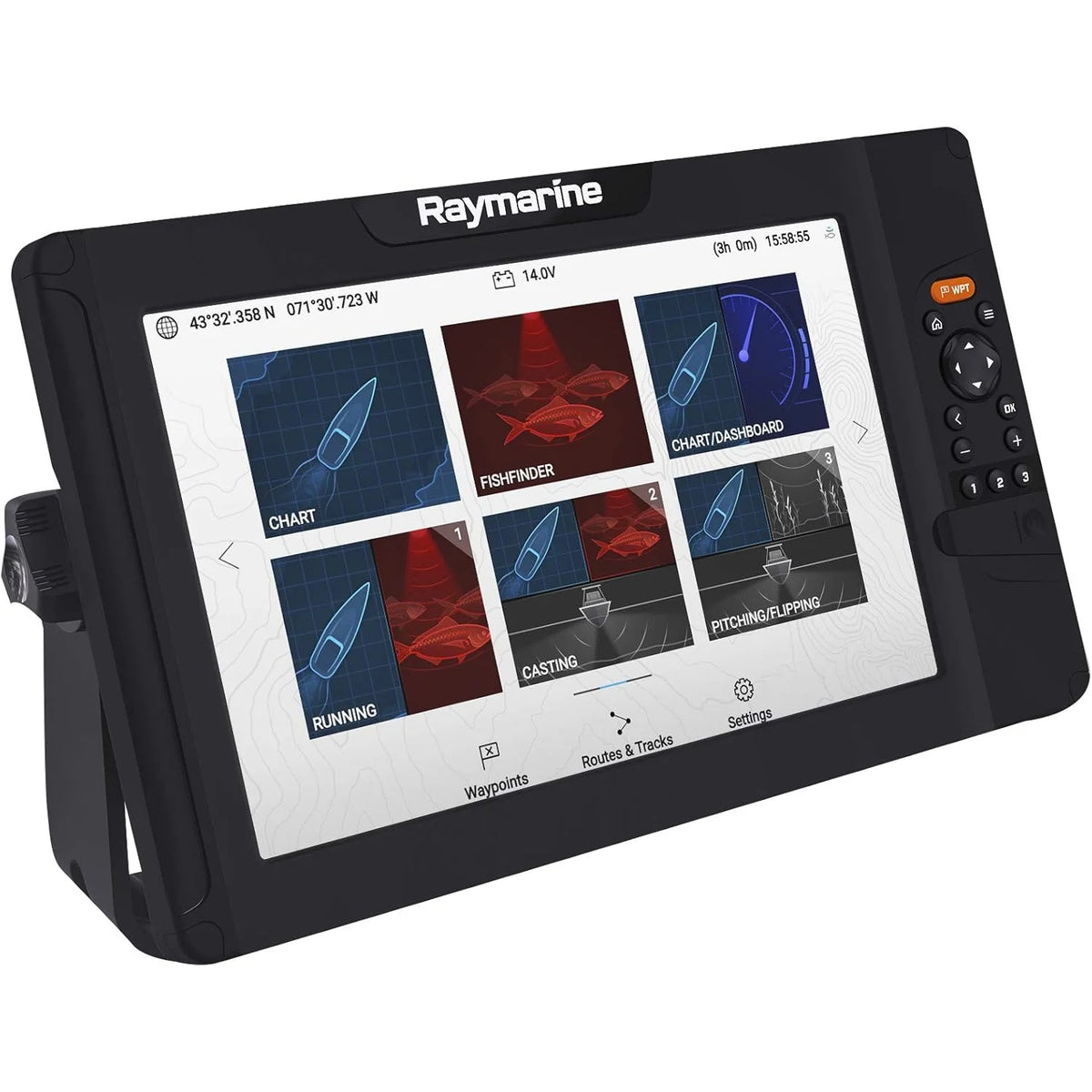 Raymarine Element HV Fishfinder Chartplotter, HyperVision 1.2 MHz Sonar, GPS/GNSS, NMEA 2000