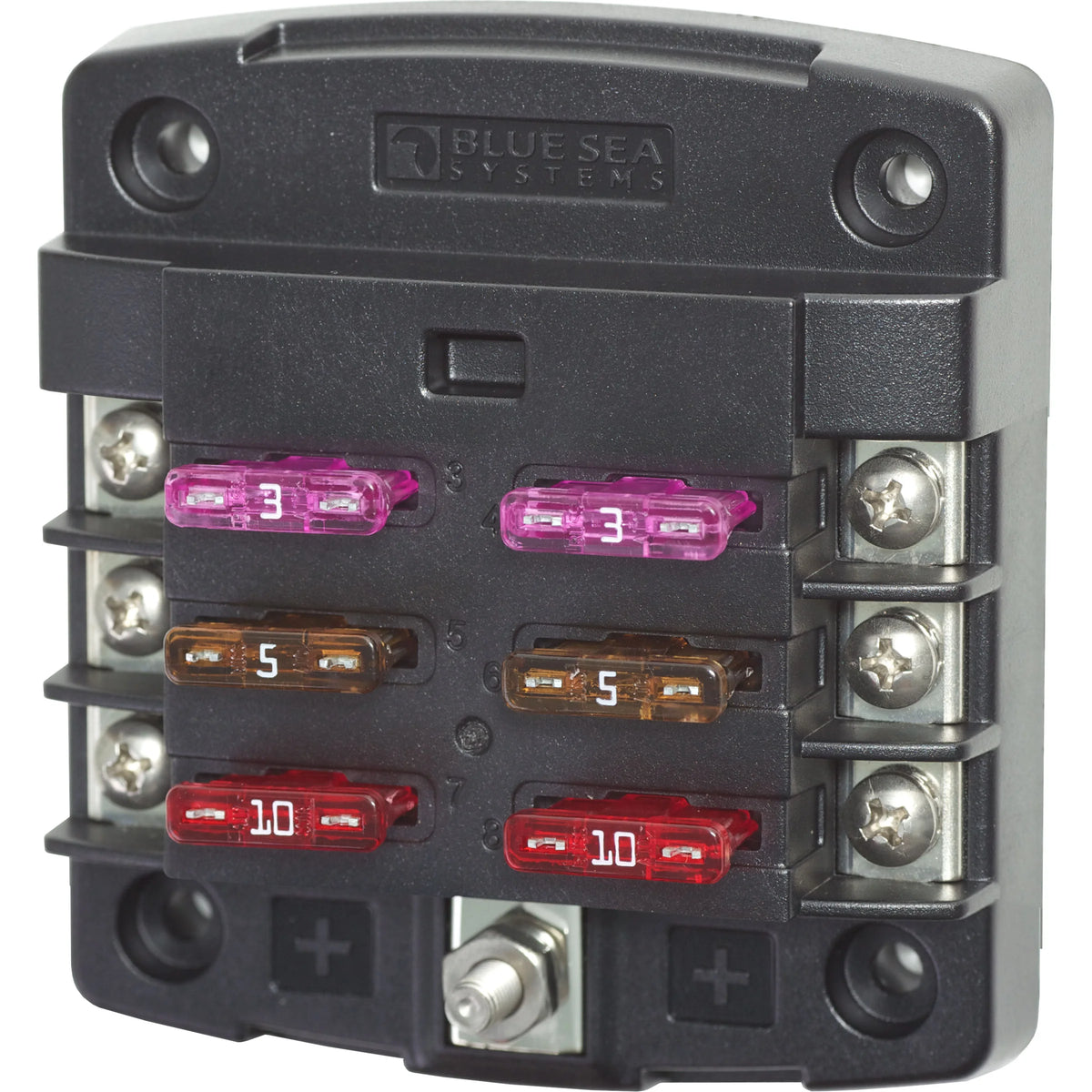 Blue Sea Systems ST Blade Fuse Block, ATO/ATC, 32V DC, Screw Terminal
