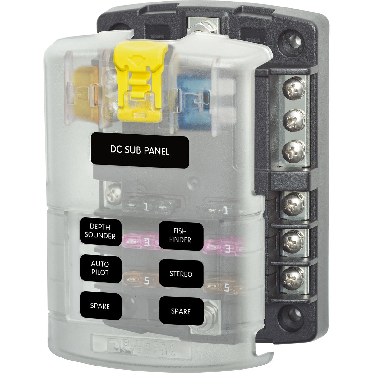 Blue Sea Systems ST Blade Fuse Block, ATO/ATC, 32V DC, Screw Terminal