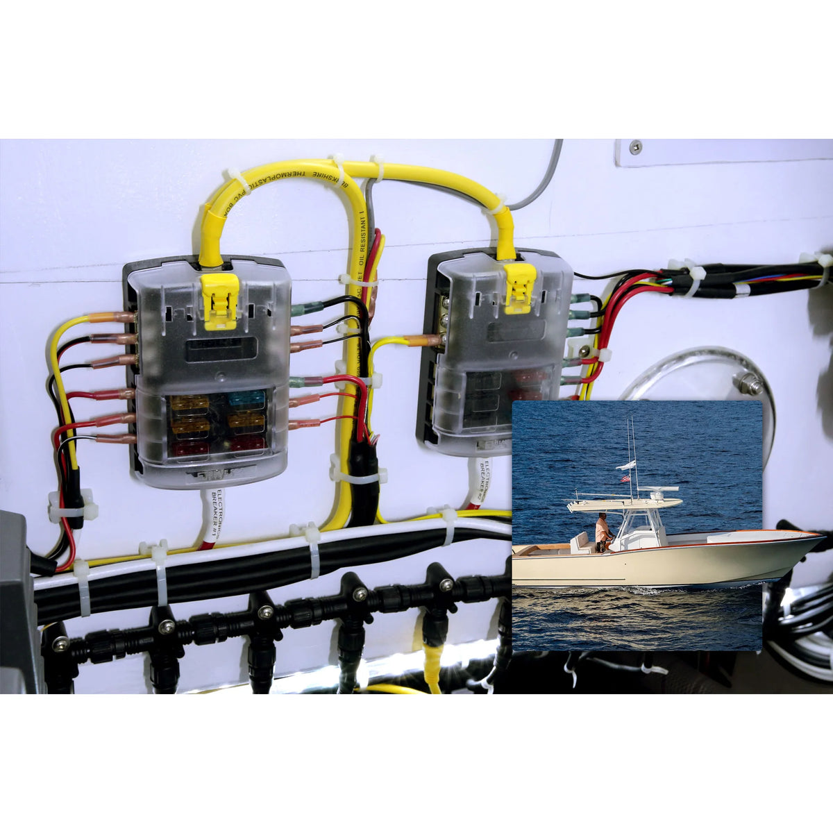 Blue Sea Systems ST Blade Fuse Block, ATO/ATC, 32V DC, Screw Terminal