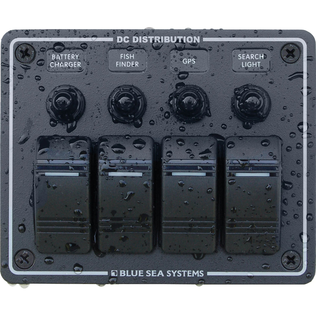 Blue Sea Systems Contura Water Resistant DC Circuit Breaker Panel, 12/24V, IP66