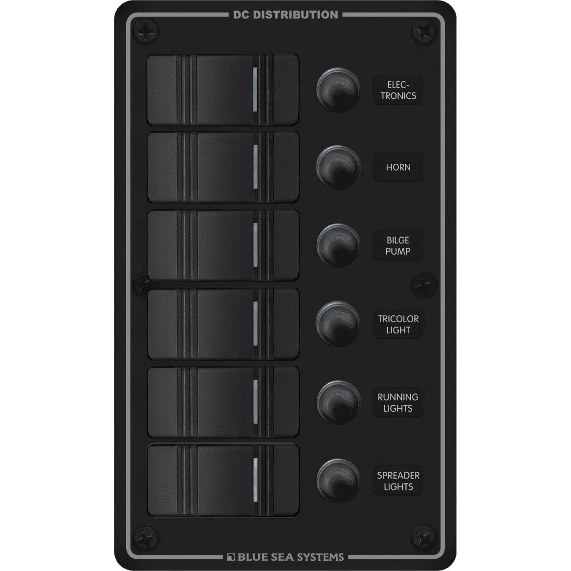 Blue Sea Systems Contura Water Resistant DC Circuit Breaker Panel, 12/24V, IP66