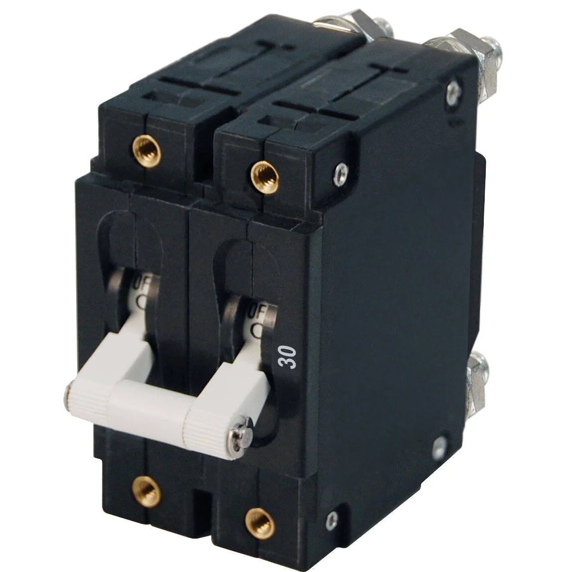 Blue Sea Systems C-Series Double Pole AC Toggle Circuit Breaker, 120/240V, 5000A Interrupt