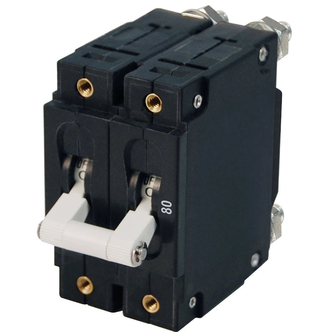 Blue Sea Systems C-Series Double Pole AC Toggle Circuit Breaker, 120/240V, 5000A Interrupt
