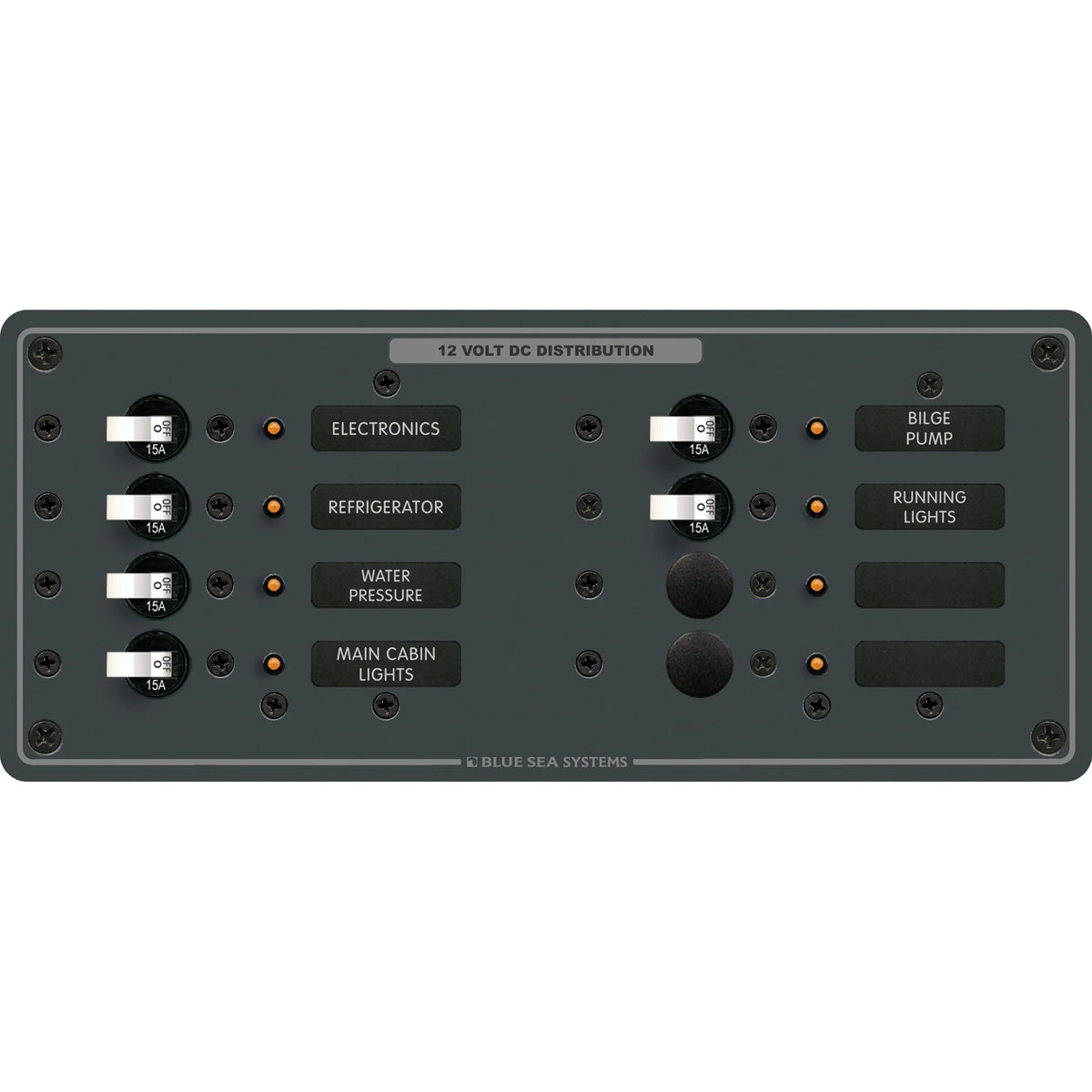Blue Sea Systems Traditional Metal DC Branch Circuit Breaker Panel
