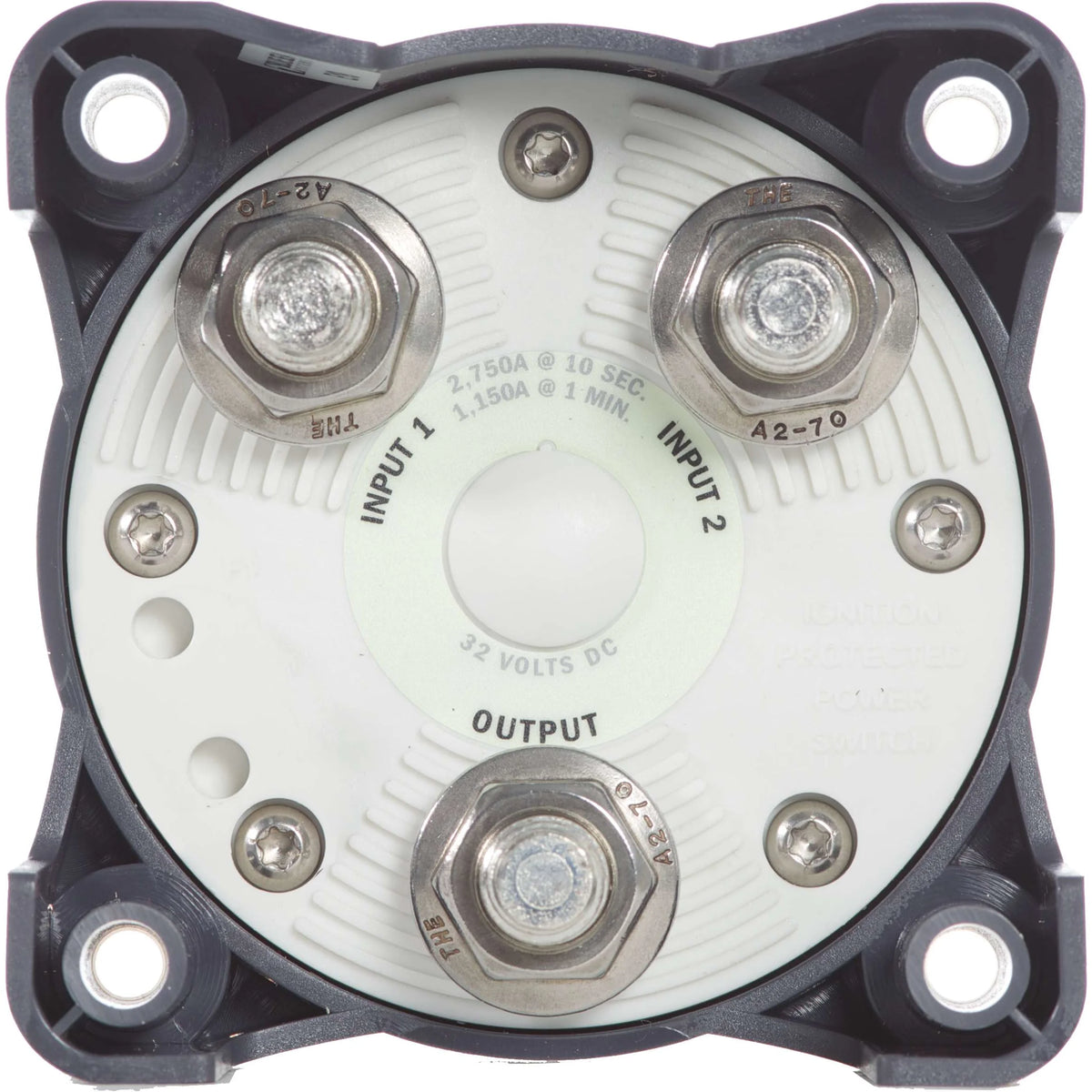 Blue Sea Systems HD-Series Heavy Duty Battery Switch, 32V DC, IP66, Ignition Protected, 4/0 AWG Cable, 1/2 in Studs