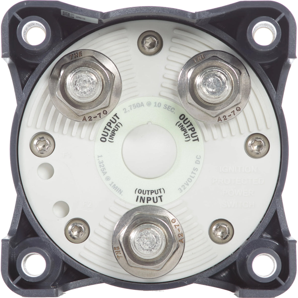 Blue Sea Systems HD-Series Heavy Duty Battery Switch, 32V DC, IP66, Ignition Protected, 4/0 AWG Cable, 1/2 in Studs