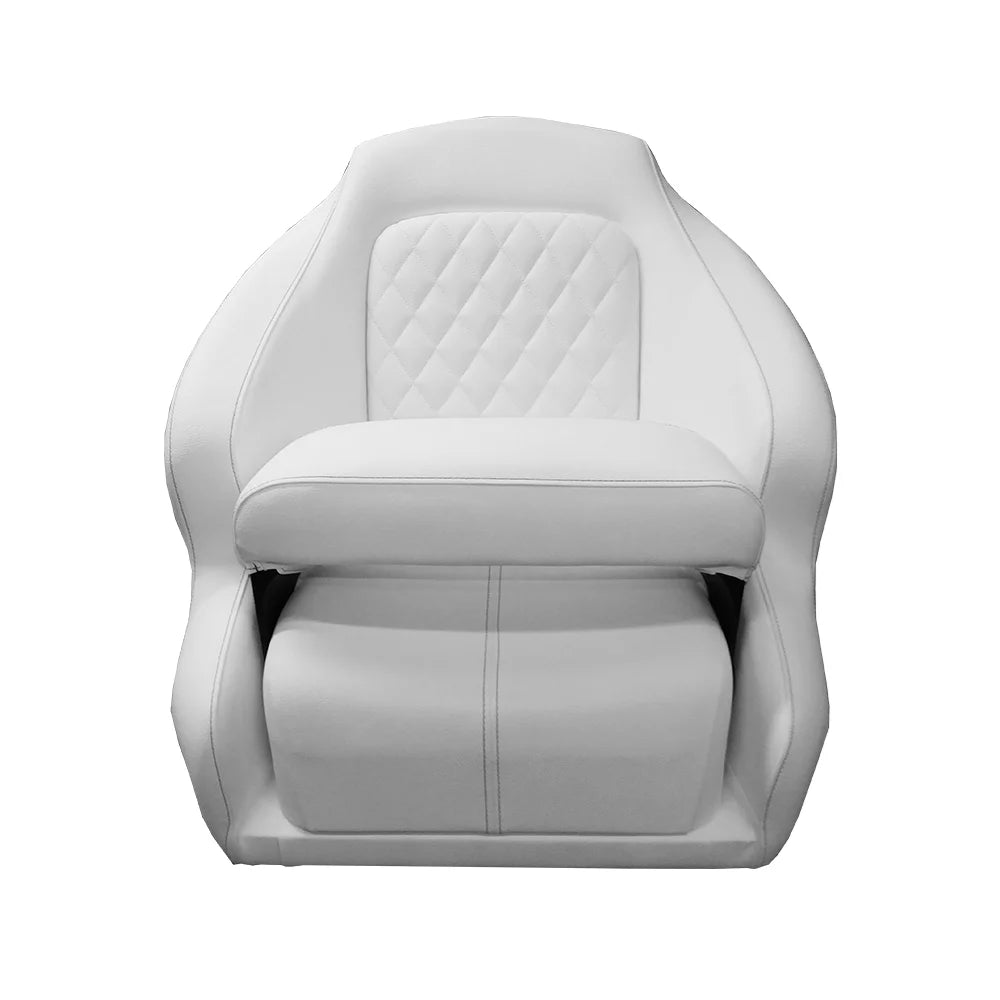 TACO Marine Anclote Bucket Seat, Integrated Seat Suspension, Adjustable Bolster, 5.25 in 4-Hole Pedestal Mount