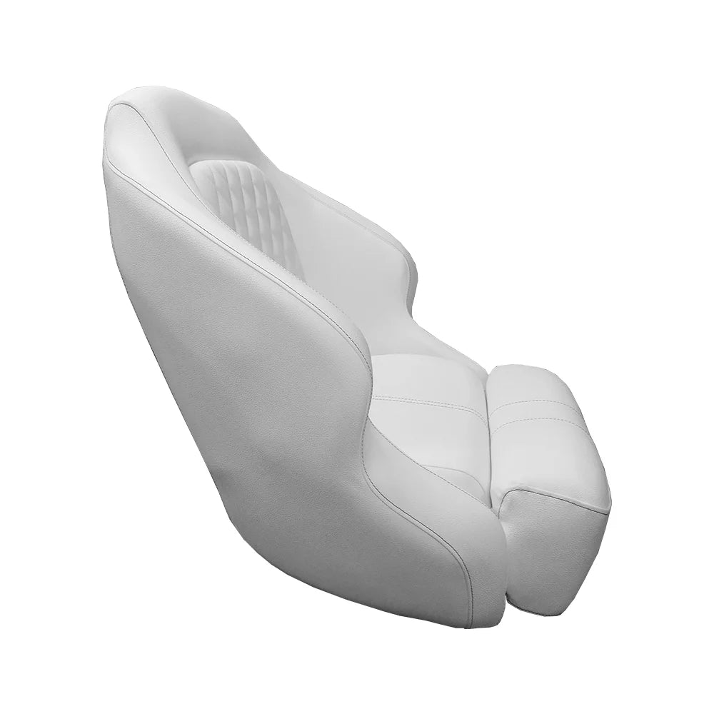 TACO Marine Anclote Bucket Seat, Integrated Seat Suspension, Adjustable Bolster, 5.25 in 4-Hole Pedestal Mount