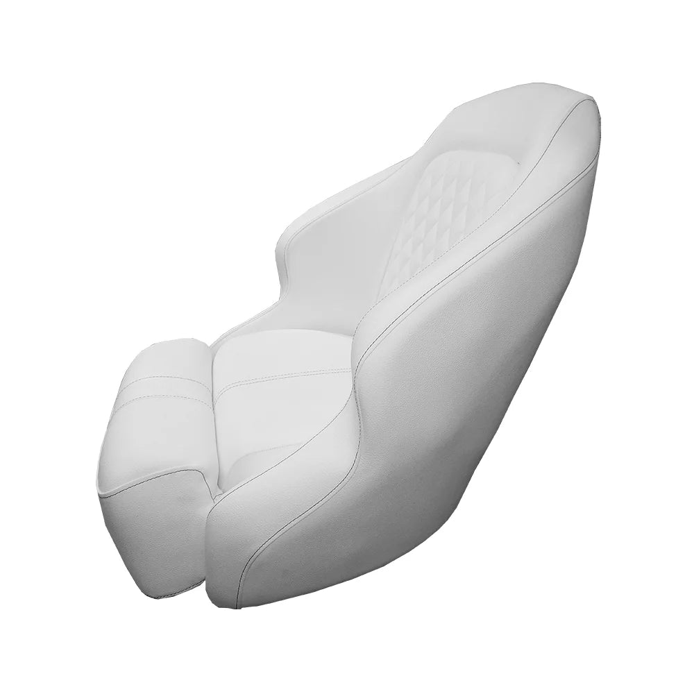 TACO Marine Anclote Bucket Seat, Integrated Seat Suspension, Adjustable Bolster, 5.25 in 4-Hole Pedestal Mount
