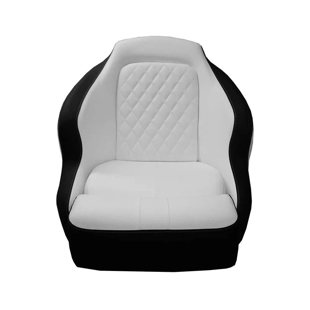 TACO Marine Anclote Bucket Seat, Integrated Seat Suspension, Adjustable Bolster, 5.25 in 4-Hole Pedestal Mount