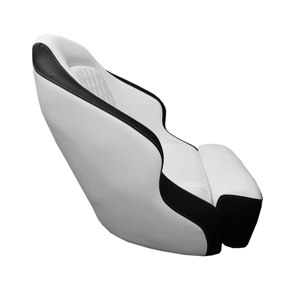 TACO Marine Anclote Bucket Seat, Integrated Seat Suspension, Adjustable Bolster, 5.25 in 4-Hole Pedestal Mount