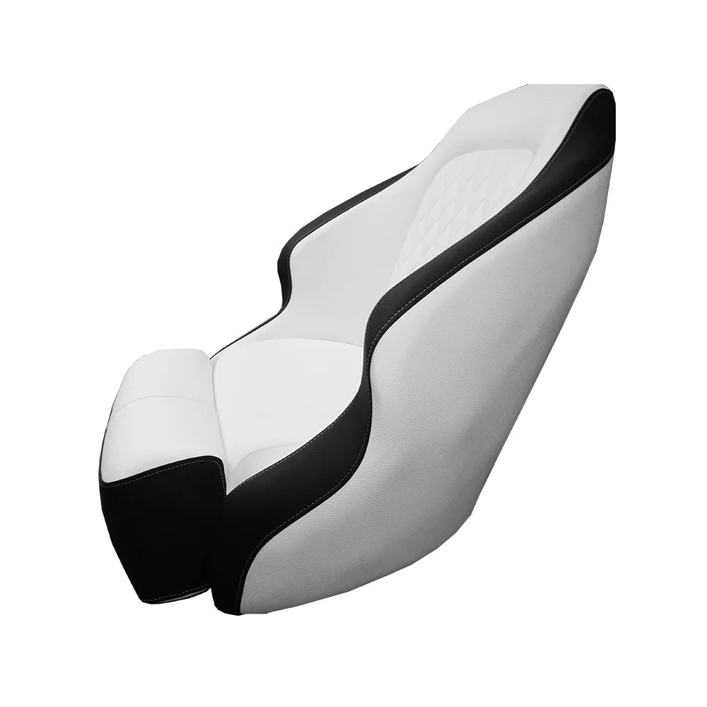 TACO Marine Anclote Bucket Seat, Integrated Seat Suspension, Adjustable Bolster, 5.25 in 4-Hole Pedestal Mount