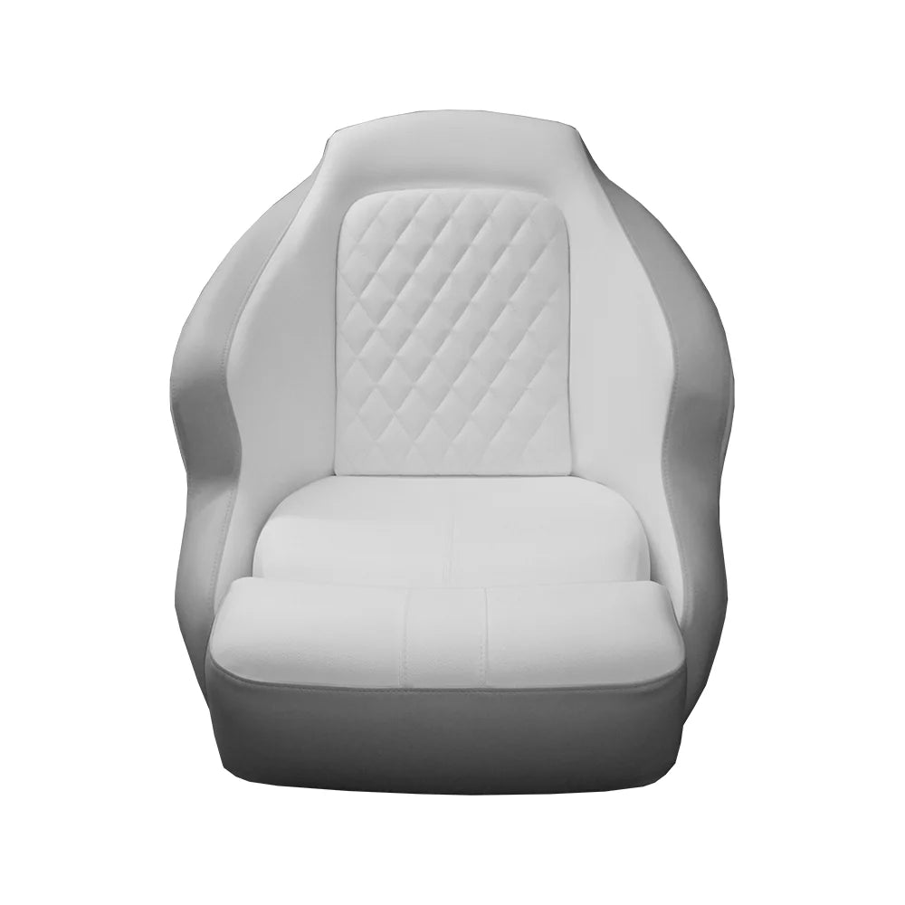 TACO Marine Anclote Bucket Seat, Integrated Seat Suspension, Adjustable Bolster, 5.25 in 4-Hole Pedestal Mount